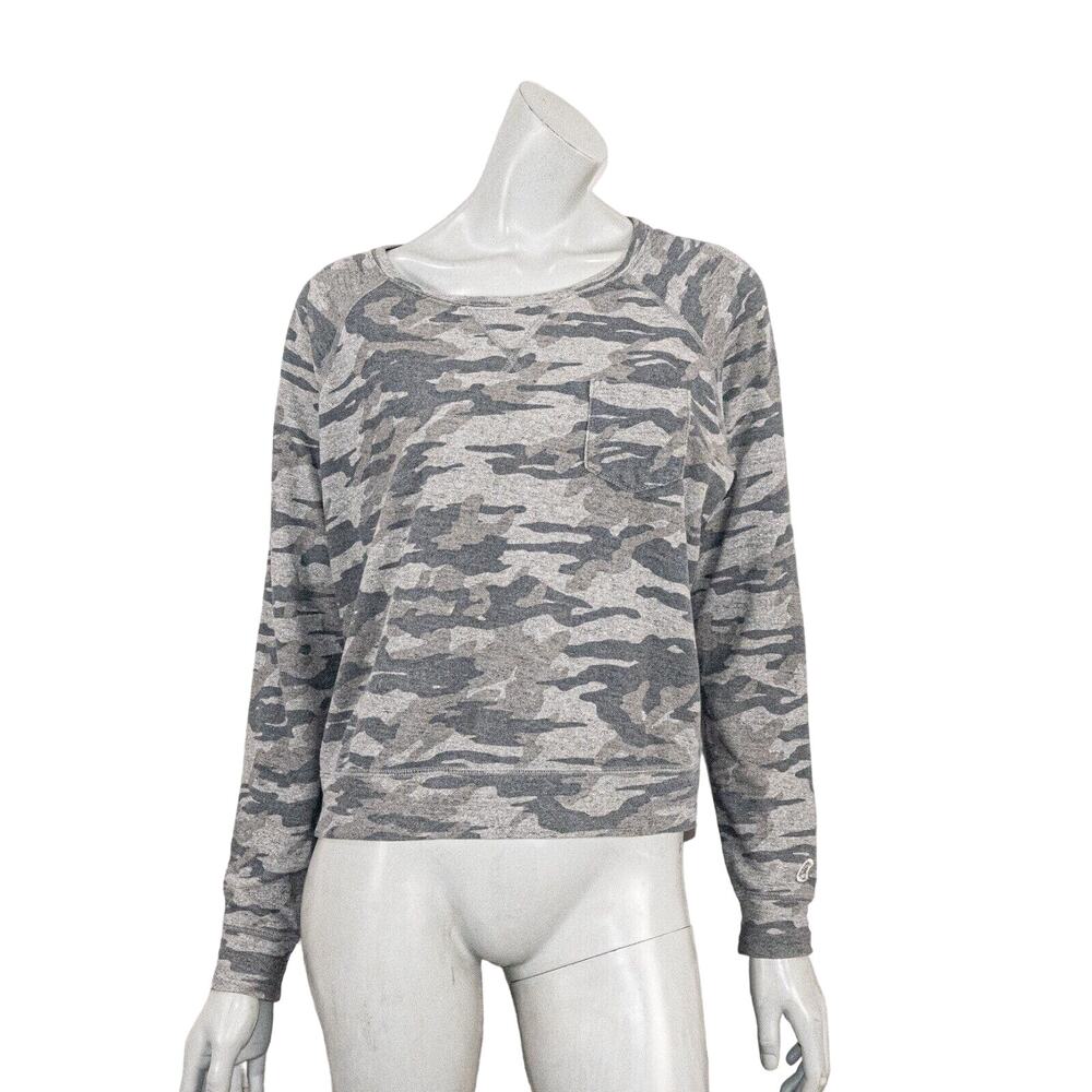 Champion x Todd Snyder Women's Crew Pullover Sweatshirt Terry Camo Gray Size M